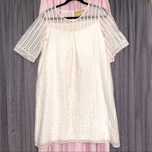 Cream Lace Midi Dress